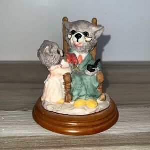 Vintage Happy Cat Family Figurine 4”, Father Dad Daddy